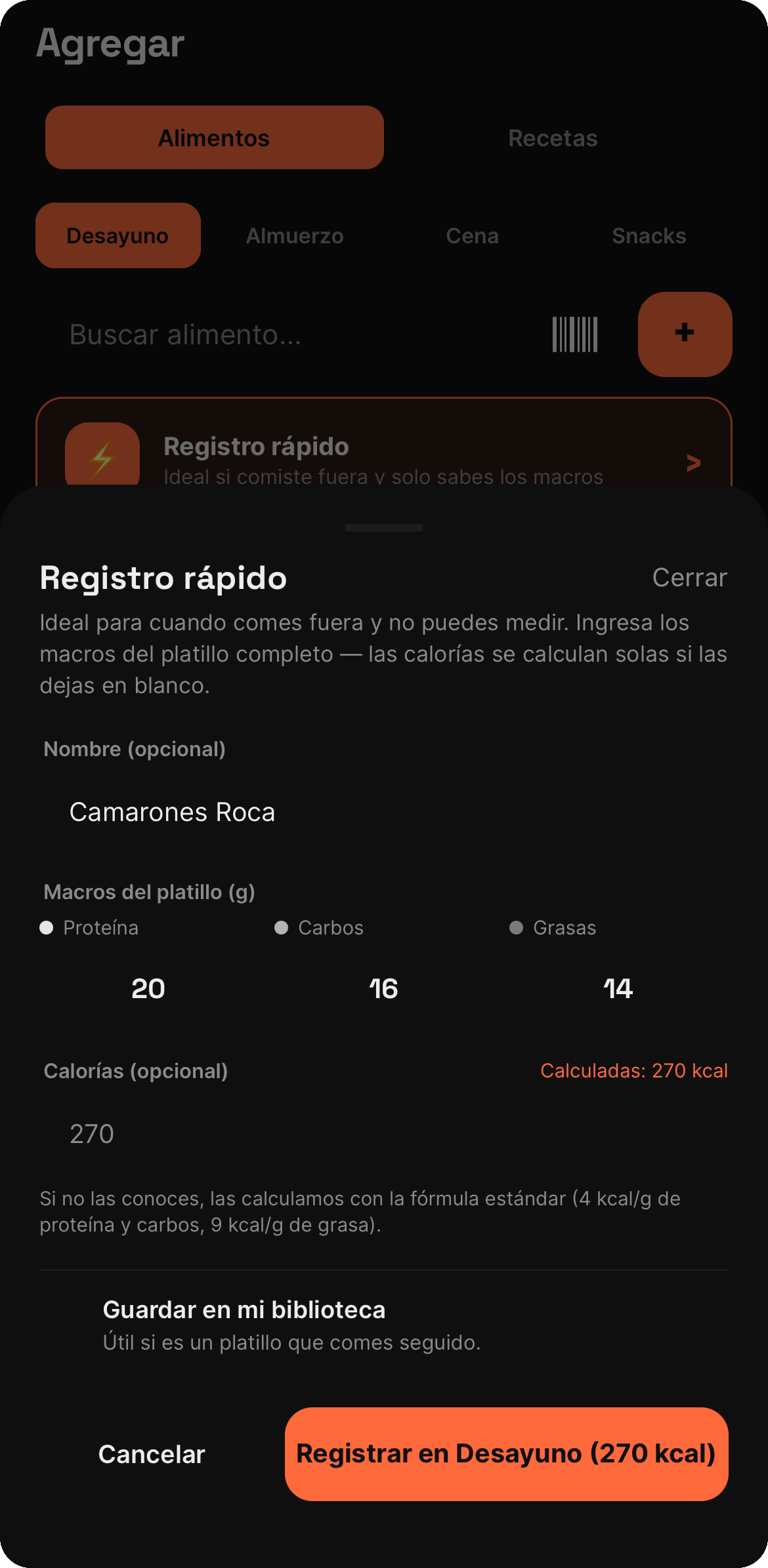 LIVA — Registro Rápido